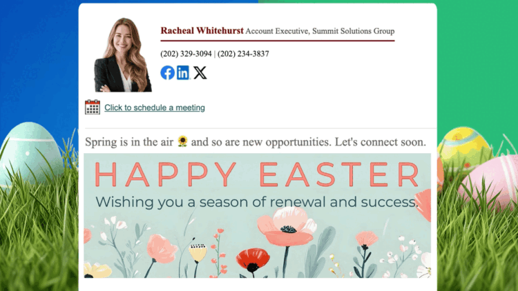 Happy Easter email signature example