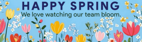 Happy Spring email signature example for teams