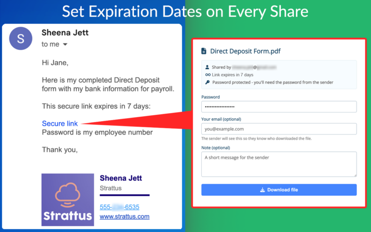 Password protected file access for Google Drive documents