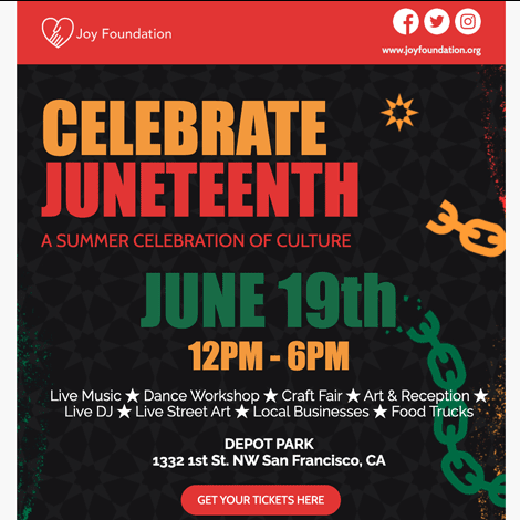 celebrate juneteenth event invite