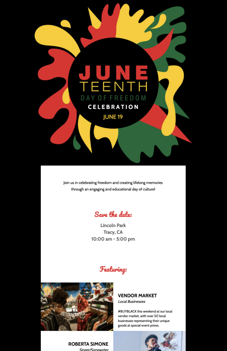 juneteenth public event celebration