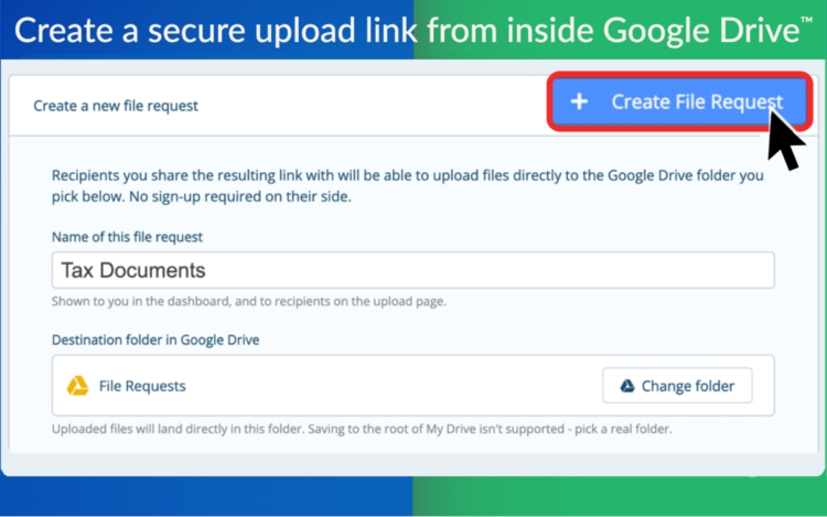 name your file request in google drive